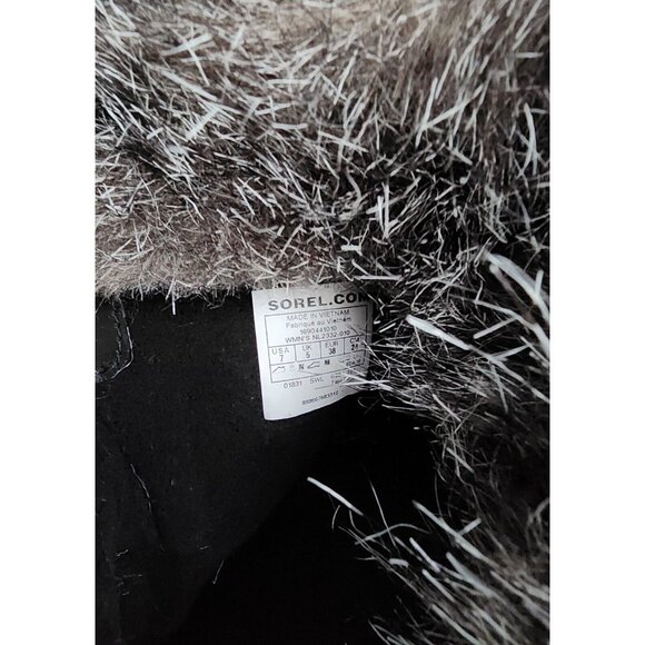 Sorel Tofino II Faux Fur Waterproof Lace Up Lined Boots Sz 7 Black Stone Women - Picture 9 of 10